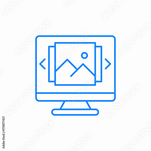 photo gallery desktop icon sign vector