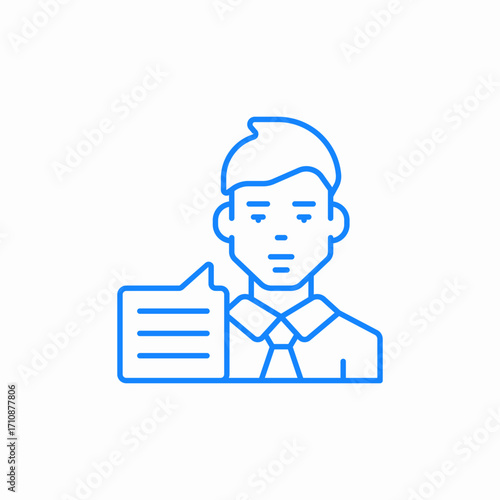 presenter trainer icon sign vector
