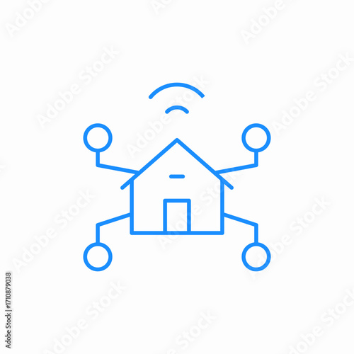smart home icon sign vector