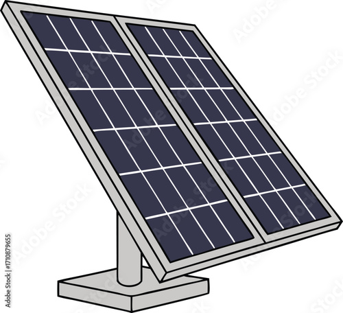 Clean energy solution solar panel, harnessing the sun's power for a sustainable future with renewable energy