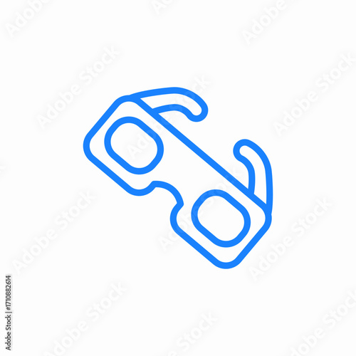 3d glasses icon sign vector