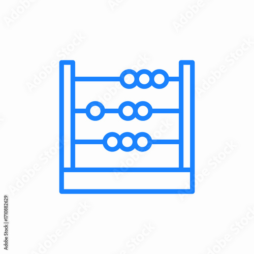 abacus calculating icon sign vector