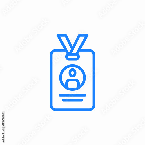 badge pass icon sign vector