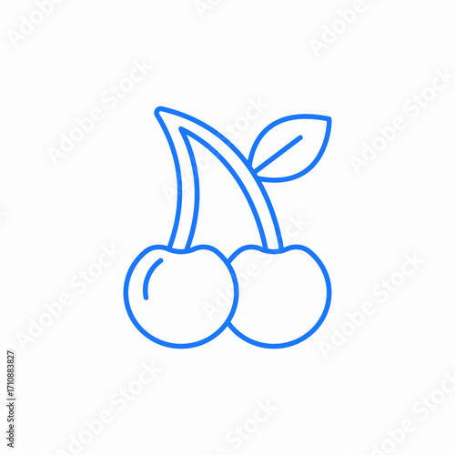 cherry fruit icon sign vector