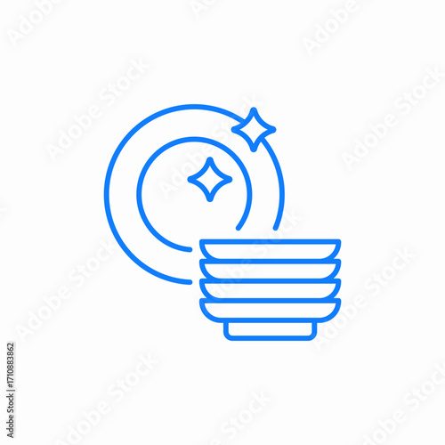 clean plates icon sign vector