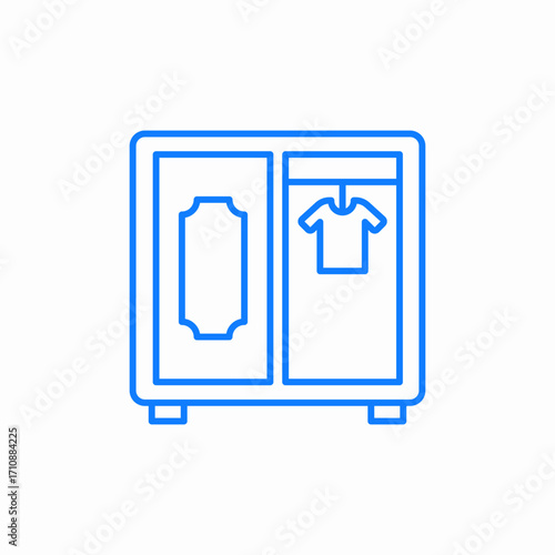 closet wardrobe icon sign vector