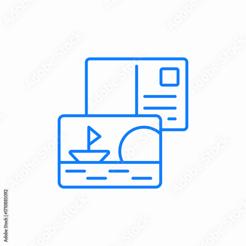 cruise ticket icon sign vector