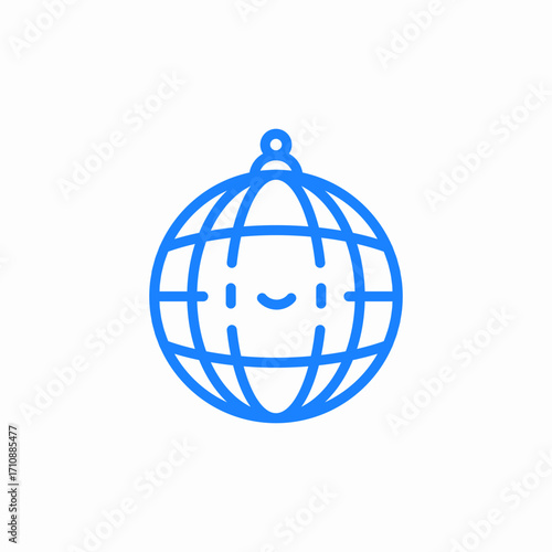 disco ball icon sign vector