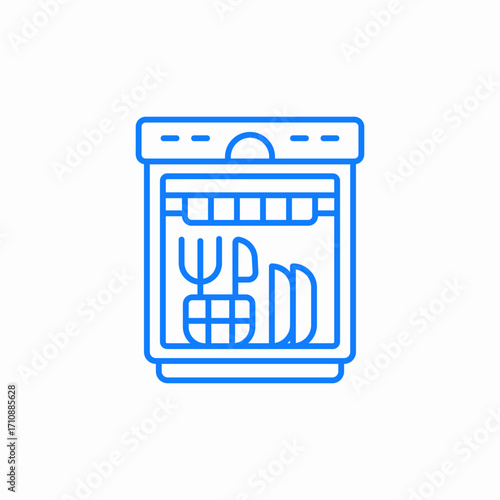 dish washer icon sign vector