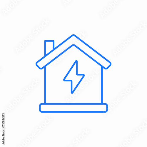 electricity house icon sign vector
