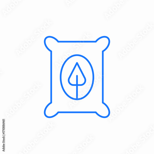 fertilizer bag icon sign vector
