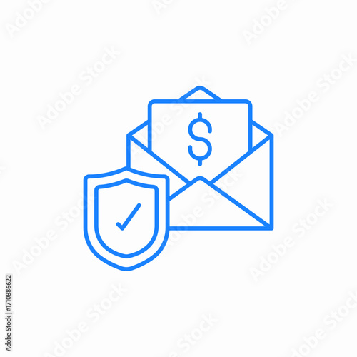 financial transfer insurance icon sign vector