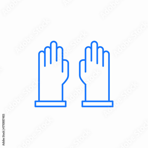 hand gloves icon sign vector