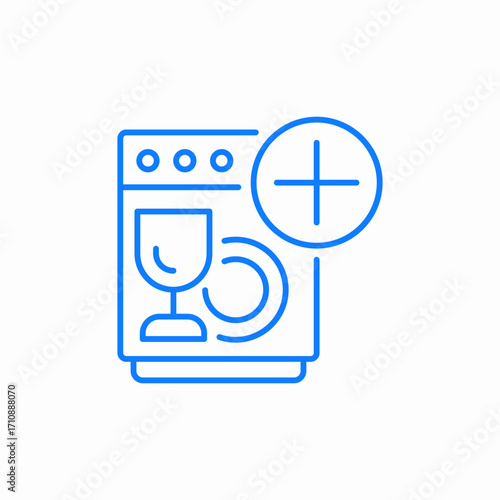 load dishes icon sign vector