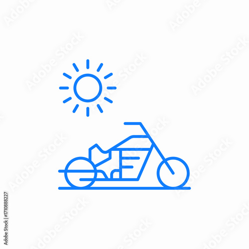 motorcycle trip icon sign vector