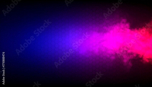 Abstract Neon Smoke Background Blue and Pink Vapor Swirls