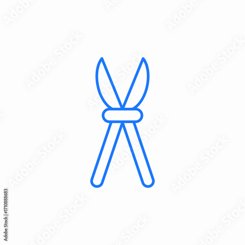 pruner tool icon sign vector