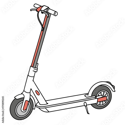 Modern electric scooter with clean lines and a minimalist design perfect for urban commuting and transportation