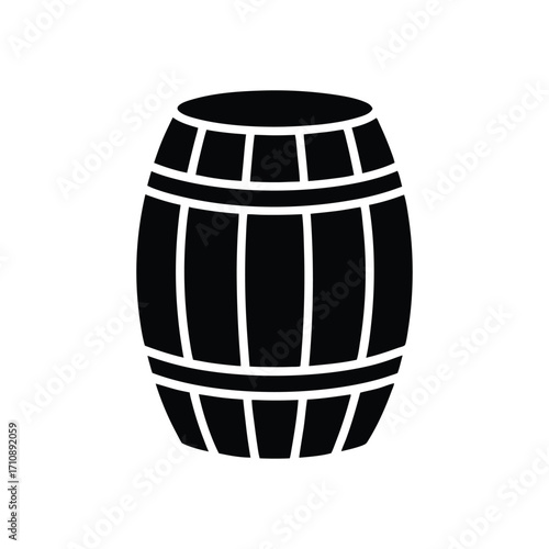 A barrel silhouette vector art illustration
