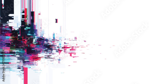 Dynamic Modern Glitch Abstract Background Design Element for Creative Projects