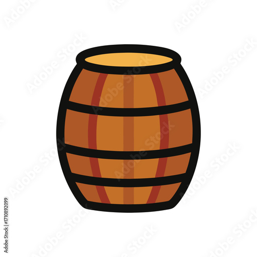 A colorful barrel vector art illustration