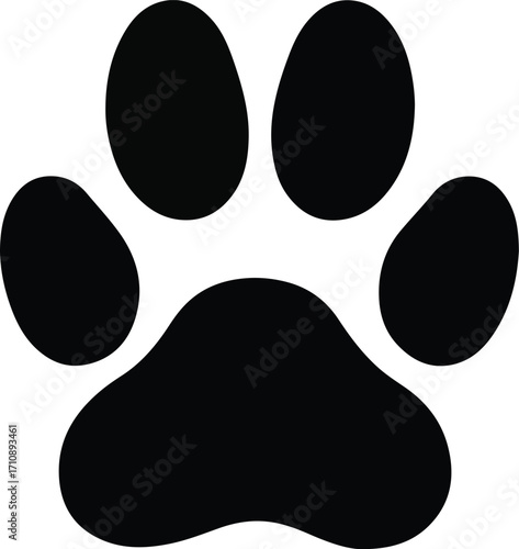 Paw Print Icon Without Nails
