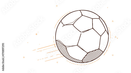 Dynamic Soccer Ball Illustration for Sports Designs