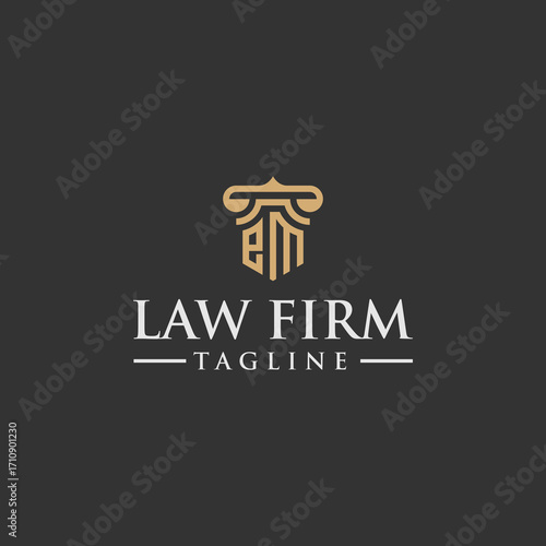 EM law logo design inspiration