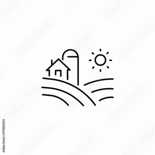 farm house icon sign vector