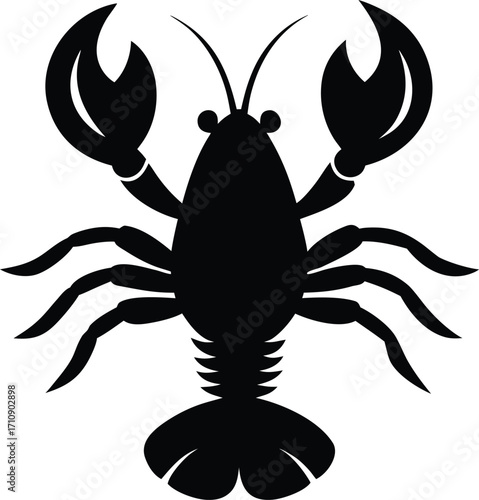lobster silhouette vector icon,vector icon