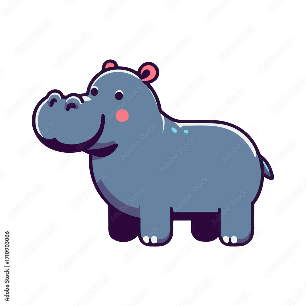 Fototapeta premium hippo illustration design