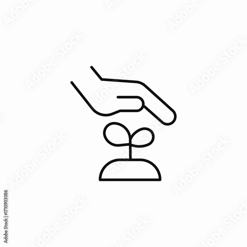 growth plant nurture icon sign vector
