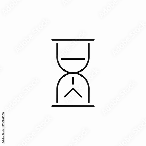 hourglass time pending icon sign vector