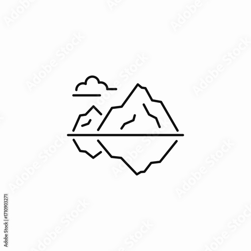 iceberg ocean icon icon sign vector