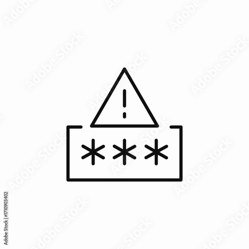 incorrect password alert icon sign vector