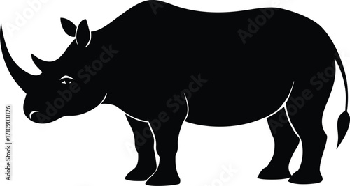 rhino silhouette vector icon,vector icon