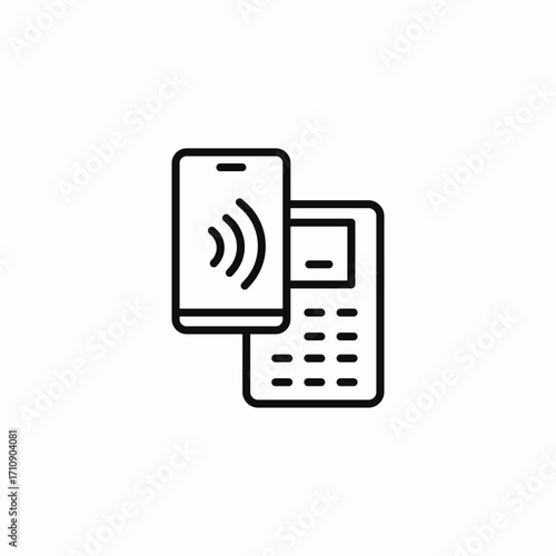 nfc payment contactless icon sign vector