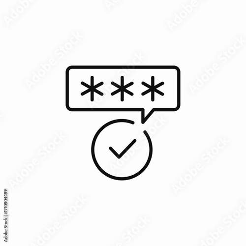 password correct checked icon sign vector