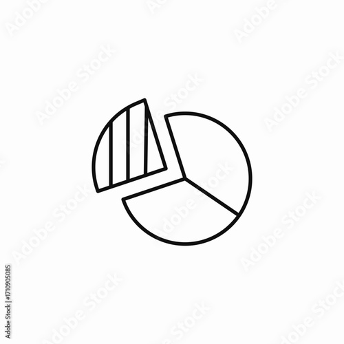 pie chart analysis icon sign vector