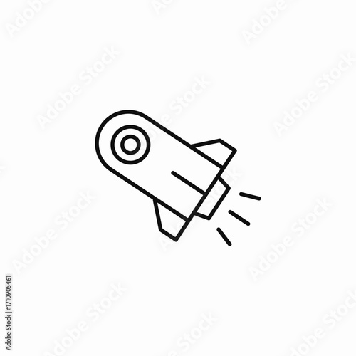 rocket ship icon icon sign vector