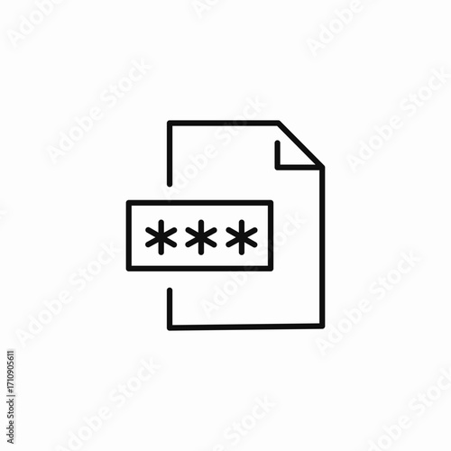 secure file password icon sign vector