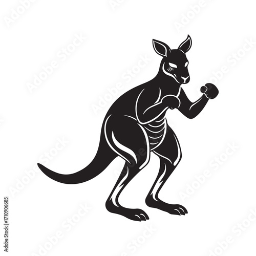 kangaroo vector silhouette sketch art logo idea collection