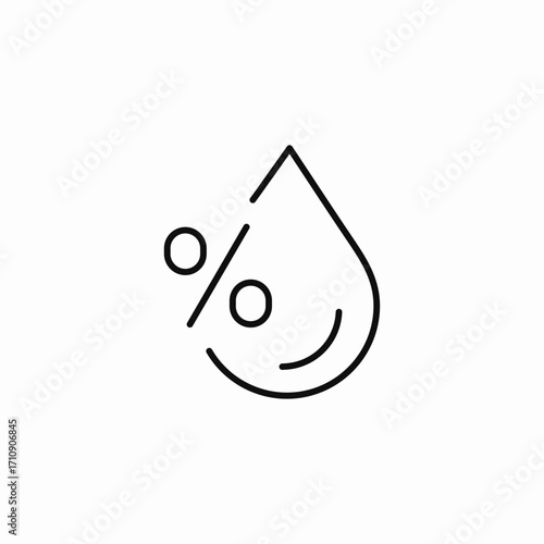 water humidity percentage icon sign vector