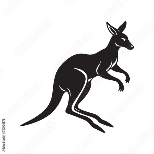 kangaroo vector silhouette sketch art logo idea collection