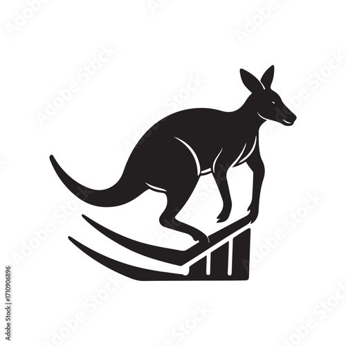 kangaroo vector silhouette sketch art logo idea collection