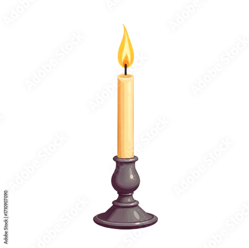 Large antique candle, old candles set