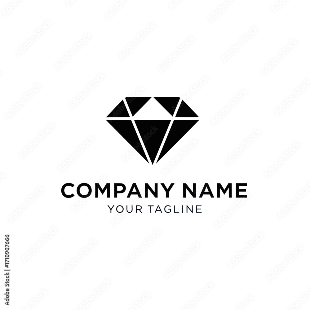 Naklejka premium Diamond logo with company name and tagline on a white background.