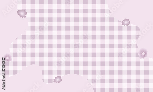 Cute kawaii pastel notebook and memo pad grid background