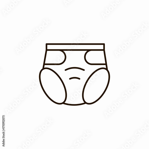 diaper with ears icon sign vector