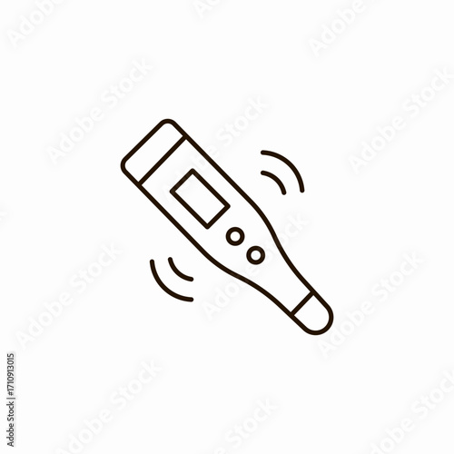 digital thermometer shaking icon sign vector